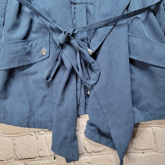 Hyfve Hyfve Hyfve Blue Soft Shawl Collar Tie Waist Jacket Size S - Picture 8 of 13